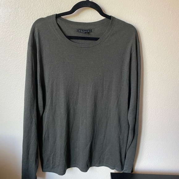 Theory Other - Theory Men’s Andrew Cashmere Blend Crewneck Sweater Taupe Size XL Pullover